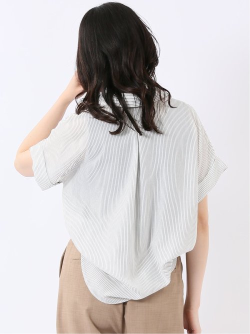 軽量 UVカット 防シワ スキッパー 半袖 プルオーバー ブラウス レディース