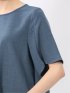 麻調合繊 プルオーバー 半袖ブラウス(セットアップ可能)