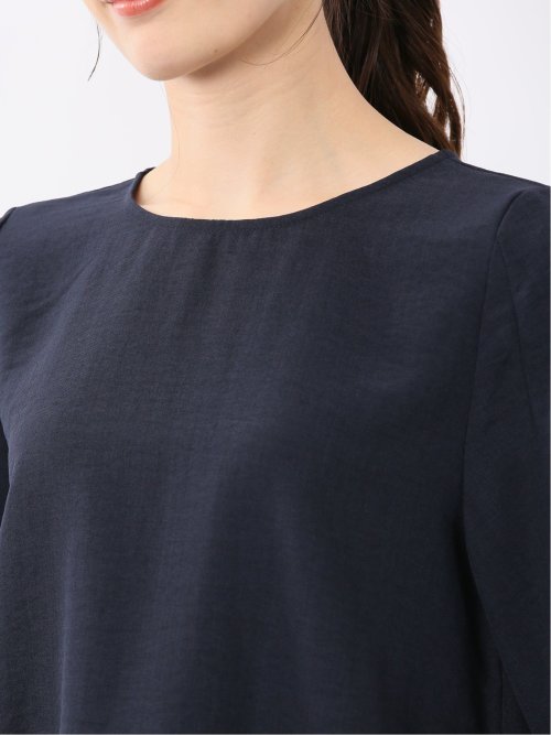 麻調合繊 プルオーバー 半袖ブラウス(セットアップ可能)