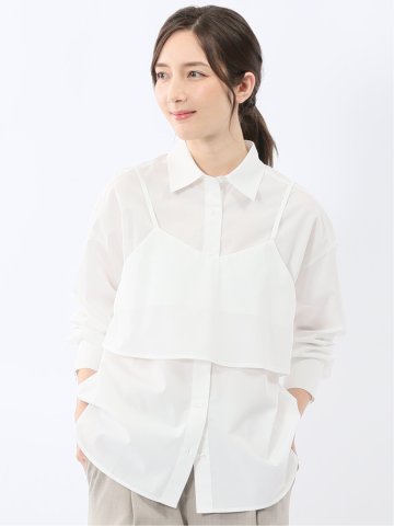 ビスチェ&レギュラーカラー長袖シャツ アンサンブル