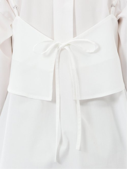 ビスチェ&レギュラーカラー長袖シャツ アンサンブル