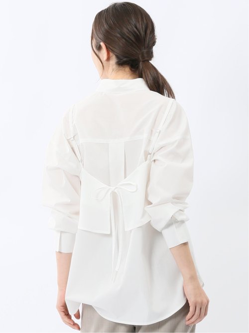 ビスチェ&レギュラーカラー長袖シャツ アンサンブル