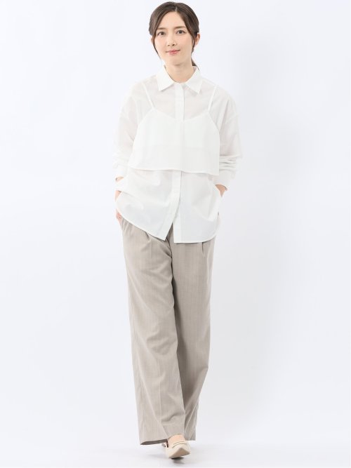 ビスチェ&レギュラーカラー長袖シャツ アンサンブル