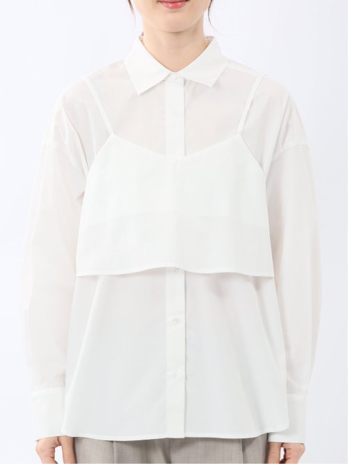 ビスチェ&レギュラーカラー長袖シャツ アンサンブル