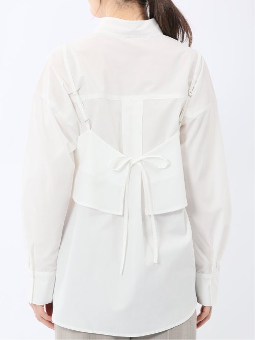 ビスチェ&レギュラーカラー長袖シャツ アンサンブル