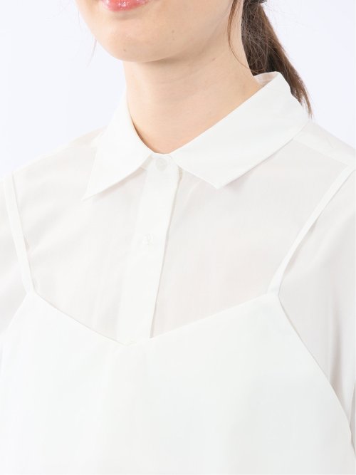 ビスチェ&レギュラーカラー長袖シャツ アンサンブル