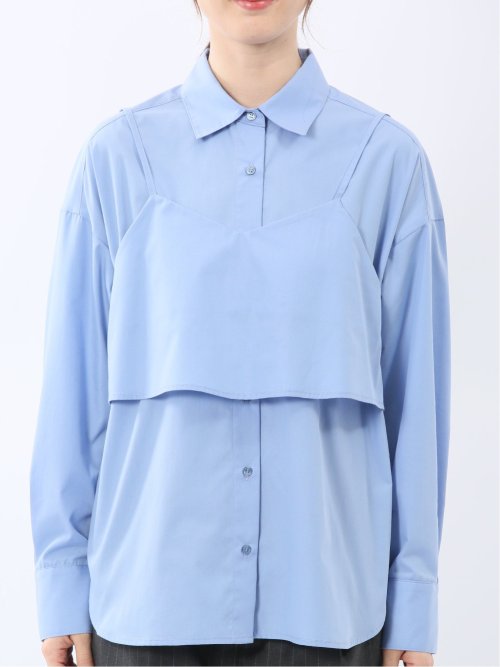 ビスチェ&レギュラーカラー長袖シャツ アンサンブル