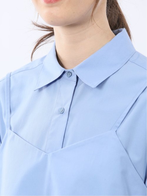 ビスチェ&レギュラーカラー長袖シャツ アンサンブル