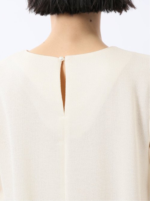 ツイードペプラム 長袖プルオーバーブラウス(セットアップ可能)