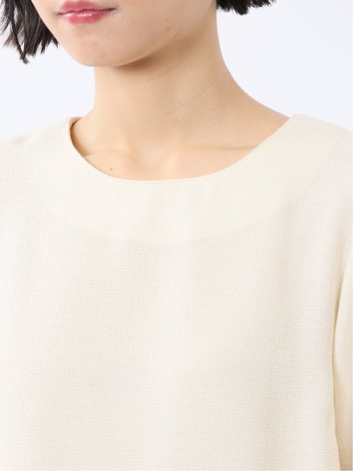 ツイードペプラム 長袖プルオーバーブラウス(セットアップ可能)