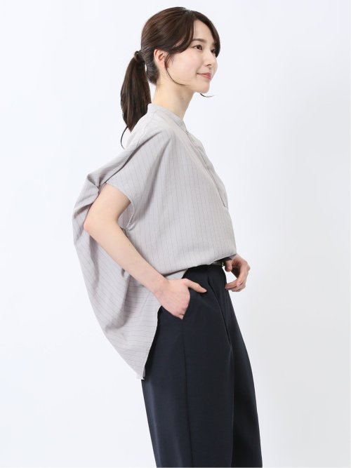 タンブラーブッチャー ストライプ柄 プルオーバーブラウス(セットアップ可能)