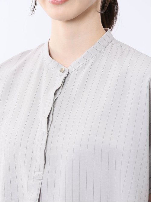 タンブラーブッチャー ストライプ柄 プルオーバーブラウス(セットアップ可能)