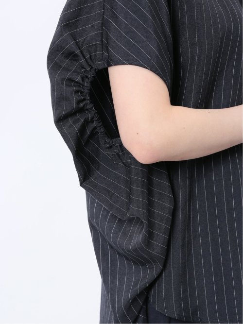 タンブラーブッチャー ストライプ柄 プルオーバーブラウス(セットアップ可能)