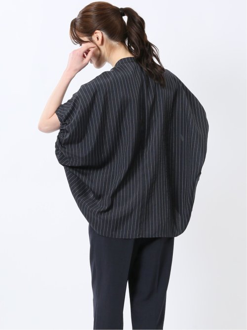 タンブラーブッチャー ストライプ柄 プルオーバーブラウス(セットアップ可能)