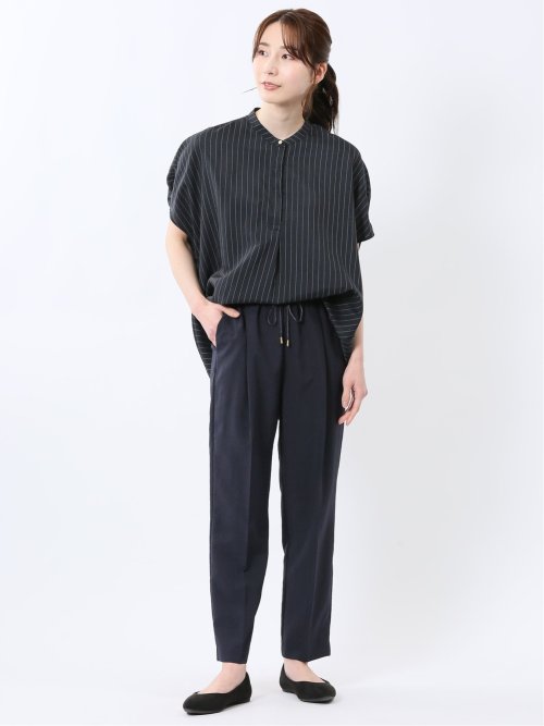 タンブラーブッチャー ストライプ柄 プルオーバーブラウス(セットアップ可能)