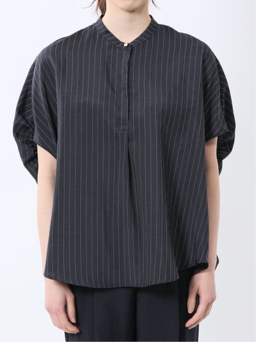 タンブラーブッチャー ストライプ柄 プルオーバーブラウス(セットアップ可能)