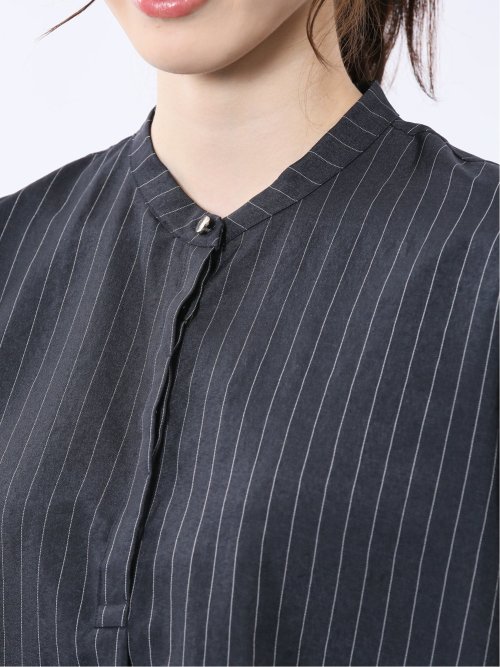 タンブラーブッチャー ストライプ柄 プルオーバーブラウス(セットアップ可能)