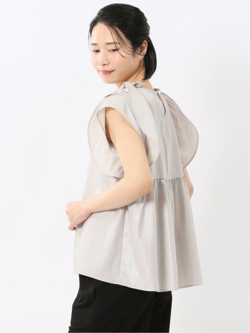 イノウェーブ/INNOWAVE 箔タンブラー 袖2WAY プルオーバーブラウス