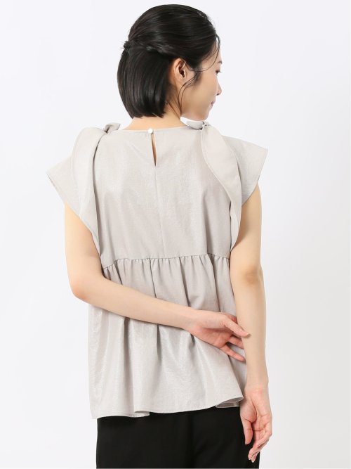 イノウェーブ/INNOWAVE 箔タンブラー 袖2WAY プルオーバーブラウス