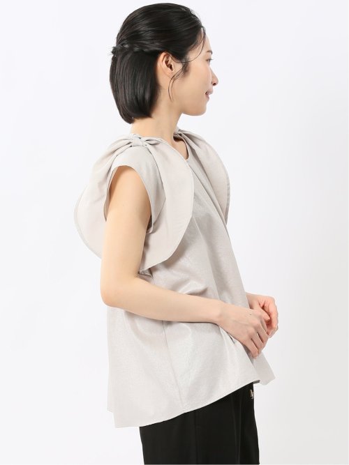 イノウェーブ/INNOWAVE 箔タンブラー 袖2WAY プルオーバーブラウス