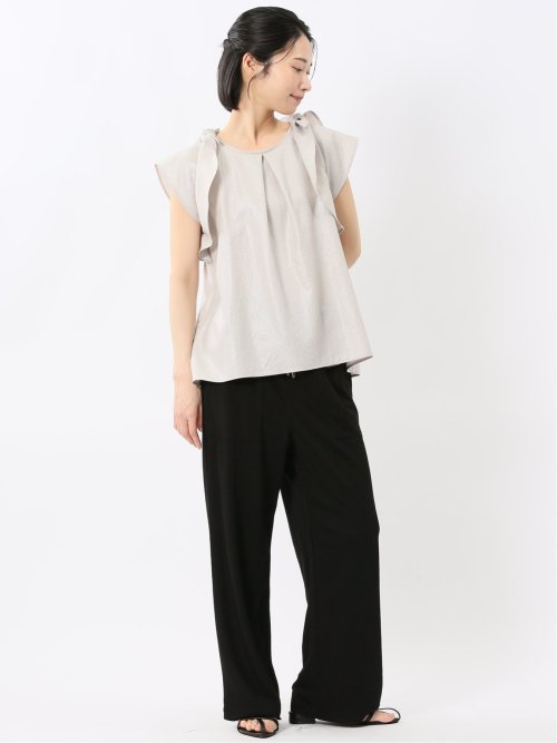 イノウェーブ/INNOWAVE 箔タンブラー 袖2WAY プルオーバーブラウス