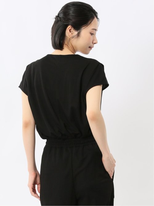 イノウェーブ/INNOWAVE 接触冷感 ストレッチ フレンチ袖 プルオーバーブラウス