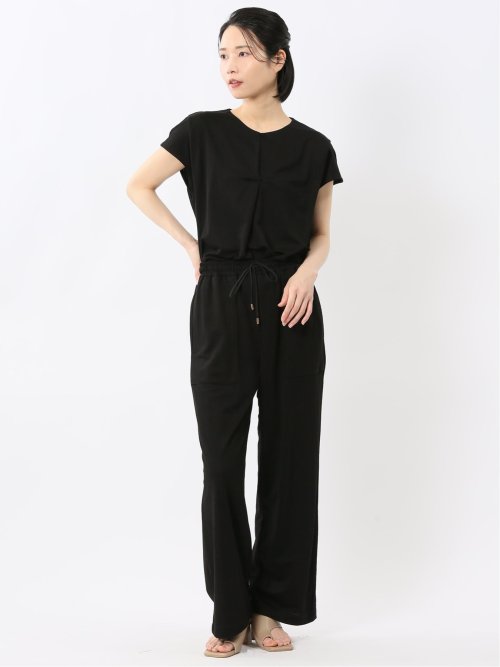 イノウェーブ/INNOWAVE 接触冷感 ストレッチ フレンチ袖 プルオーバーブラウス