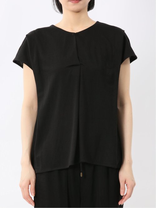 イノウェーブ/INNOWAVE 接触冷感 ストレッチ フレンチ袖 プルオーバーブラウス