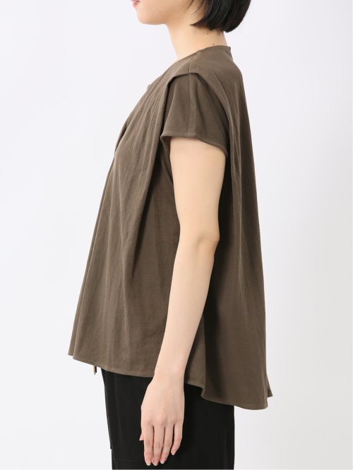 イノウェーブ/INNOWAVE 接触冷感 ストレッチ フレンチ袖 プルオーバーブラウス