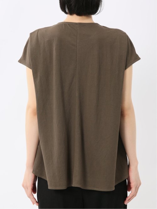 イノウェーブ/INNOWAVE 接触冷感 ストレッチ フレンチ袖 プルオーバーブラウス