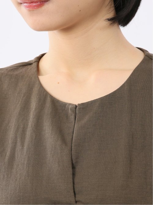 イノウェーブ/INNOWAVE 接触冷感 ストレッチ フレンチ袖 プルオーバーブラウス