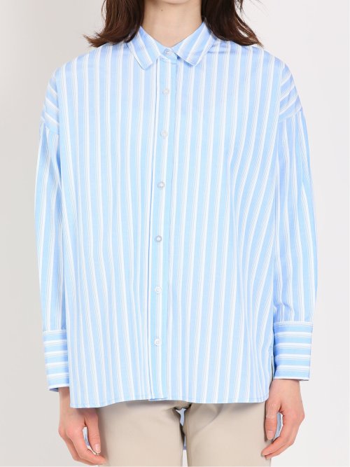 レギュラーカラー 前開きシャツチュニック