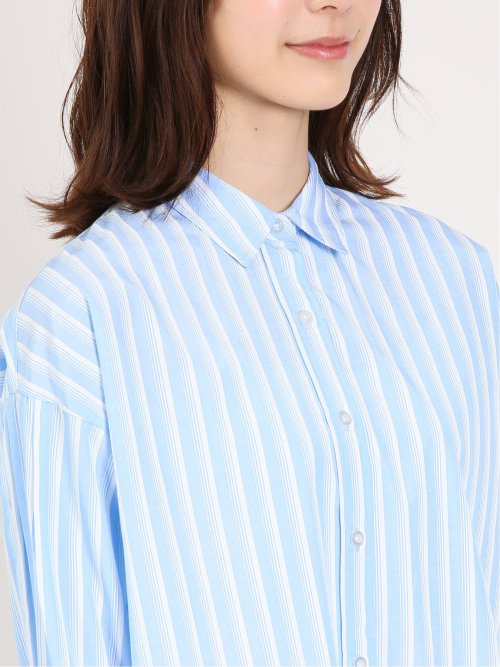 レギュラーカラー 前開きシャツチュニック