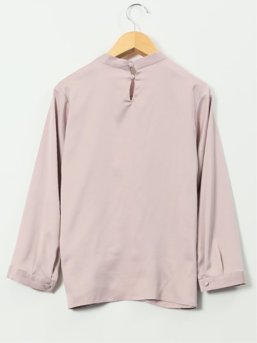 ねじりボウタイ 8分袖 プルオーバー ブラウス