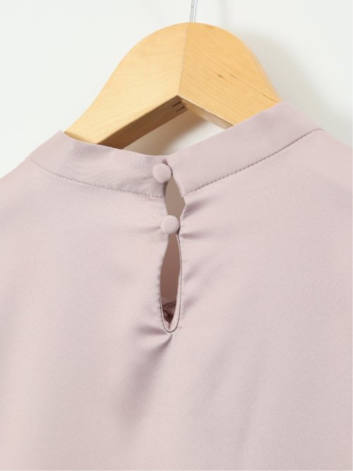 ねじりボウタイ 8分袖 プルオーバー ブラウス