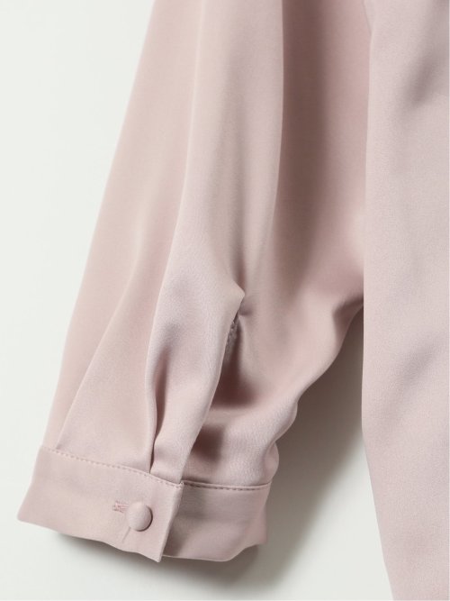 ねじりボウタイ 8分袖 プルオーバー ブラウス