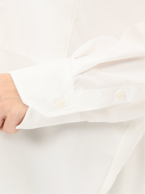 レギュラーカラー 長袖コクーンブラウス