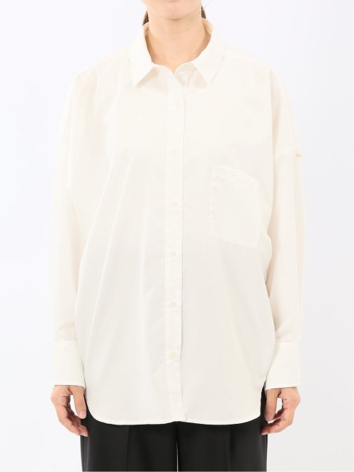 レギュラーカラー 長袖コクーンブラウス