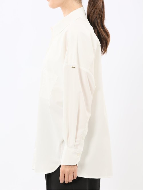 レギュラーカラー 長袖コクーンブラウス