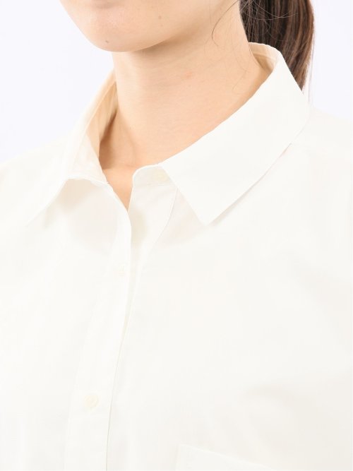 レギュラーカラー 長袖コクーンブラウス