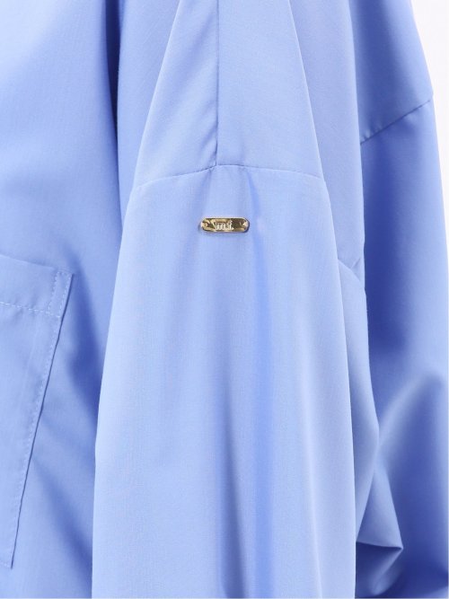 レギュラーカラー 長袖コクーンブラウス