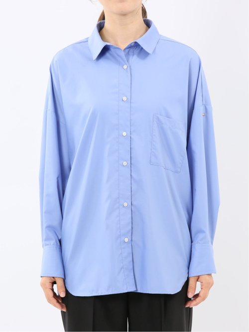 レギュラーカラー 長袖コクーンブラウス