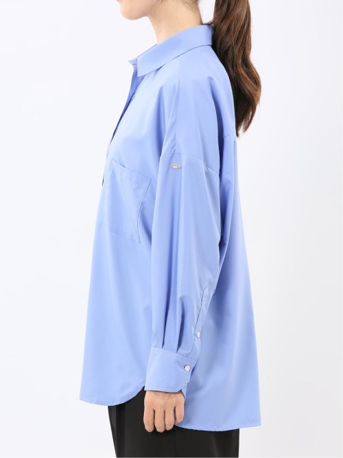 レギュラーカラー 長袖コクーンブラウス