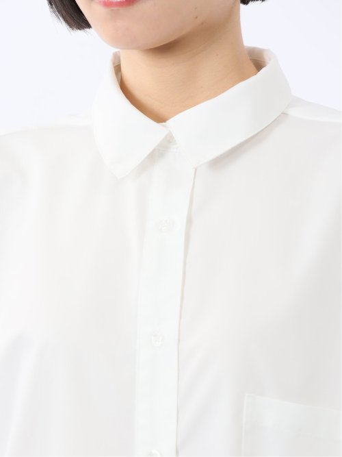 レギュラーカラー 長袖コクーンブラウス