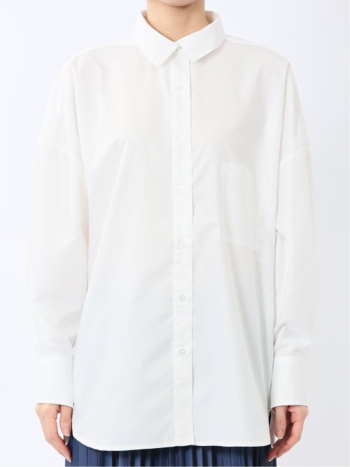 レギュラーカラー 長袖コクーンブラウス