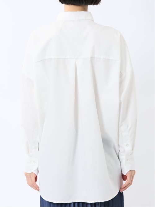 レギュラーカラー 長袖コクーンブラウス