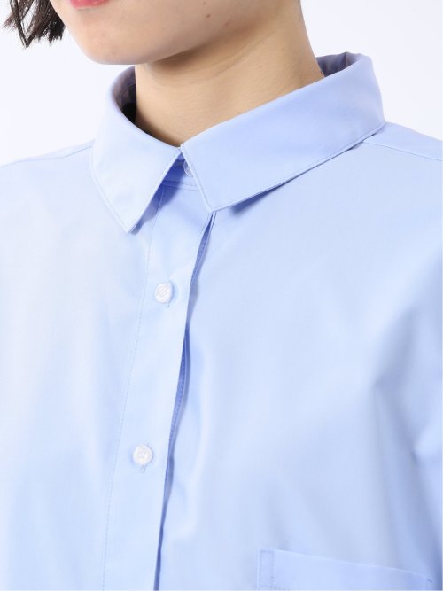 レギュラーカラー 長袖コクーンブラウス