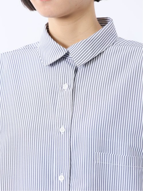 レギュラーカラー 長袖コクーンブラウス