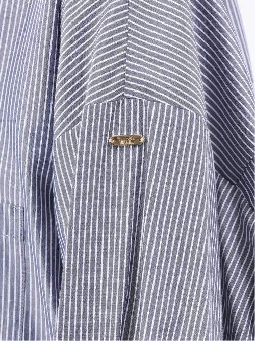 レギュラーカラー 長袖コクーンブラウス