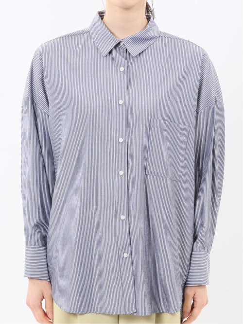 レギュラーカラー 長袖コクーンブラウス